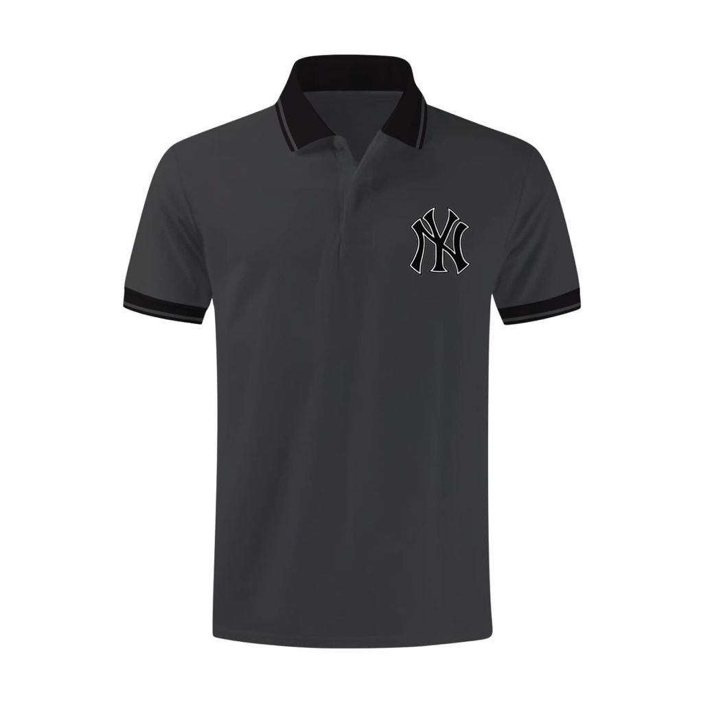 Noveli wear - Kaos kerah pria polo logo New york | poloshirt pria | kaos polo kerah kombinasi