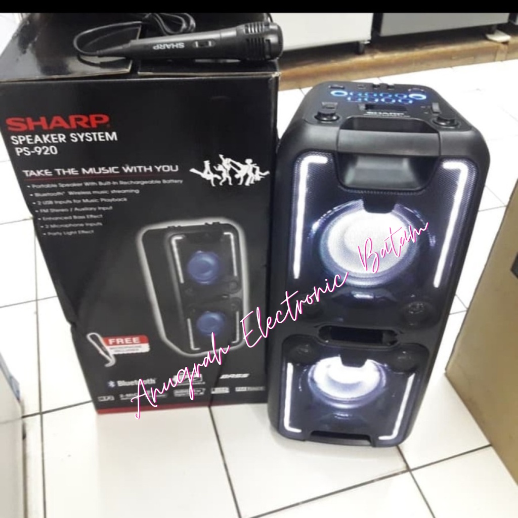 SHARP PS-920 / PS920 SPEAKER KARAOKE BLUETOOTH BATAM