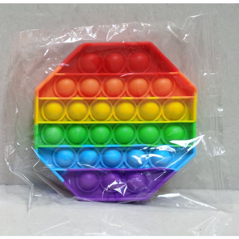 ( COD ) Mainan Anak Pencet Pop It Rainbow / Pop It Rainbow Murah / Mainan Pop It-Segi Delapan