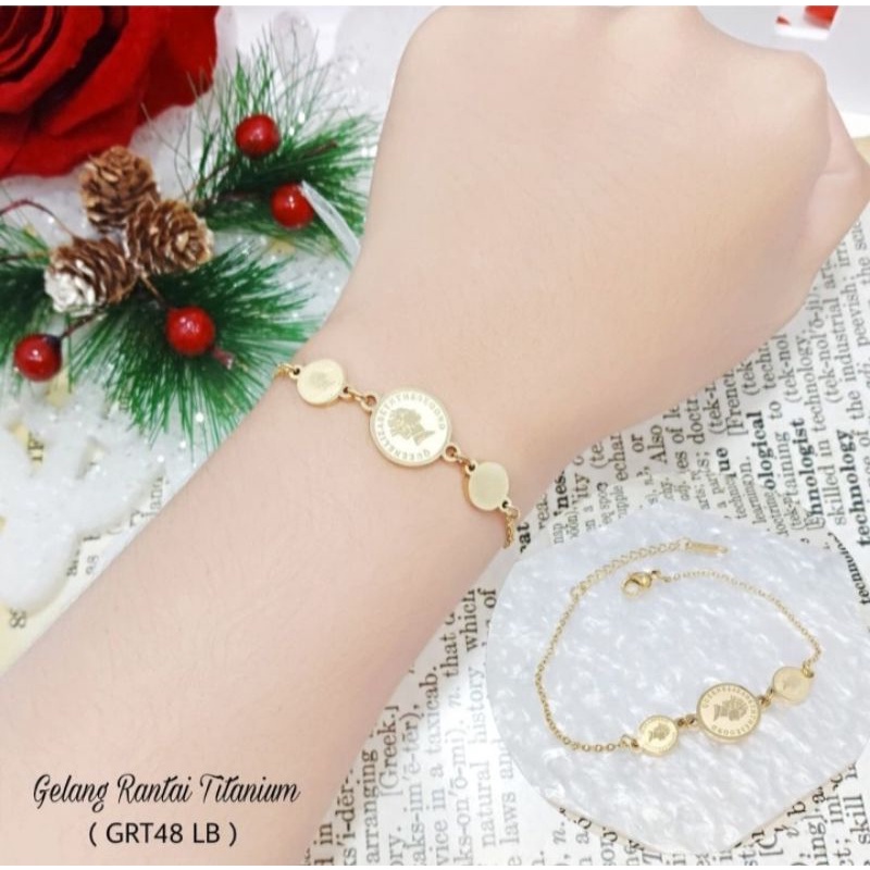 Gelang Rantai Koin Titanium