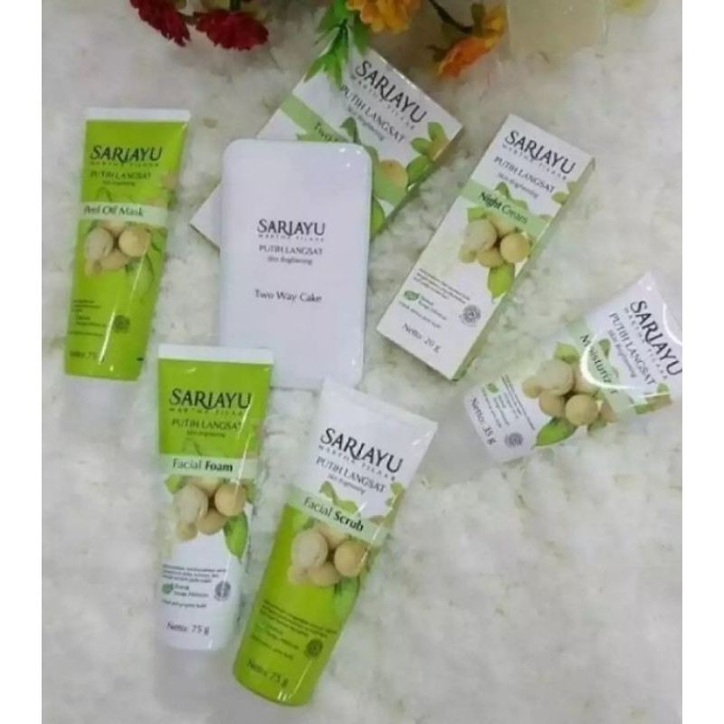 Original Paket Sariayu Putih Langsat 6 in 1 Perawatan  1 Set