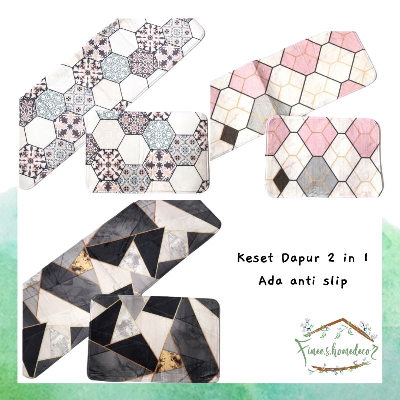 KESET DAPUR 2in1 - keset dapur 2in1 murah bahan lembut