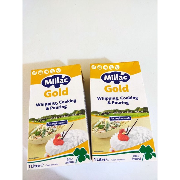 

Whipping Cooking Cream Millac Gold 1 liter Free Bubble Wrap dan Dus Tebal