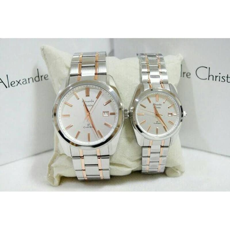 JAM TANGAN ALEXANDRECHRISTIE 8514 AC8514 AC 8514 SILVER KOMBINASI GOLD ORIGINAL