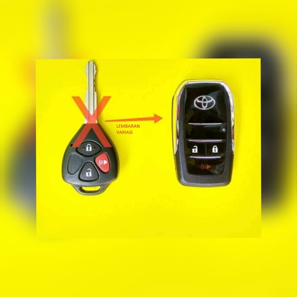 Casing Kunci Lipat Flip Key Grand New Avanza Xenia 3 Tombol