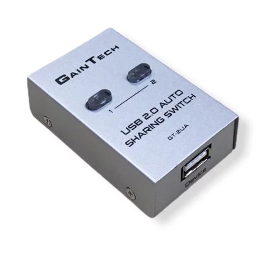 Usb 2.0 switch auto gaintech 2 port sharing for universal printer gt-2ua - Usb2.0 switcher printer 1 pc to 2 print otomatis