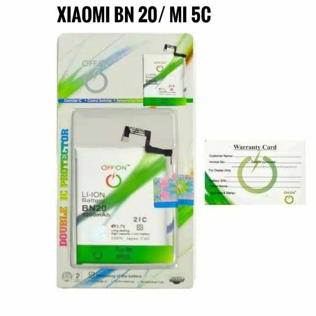 Baterai Batre Double Power OFFON Xiaomi BN20 Mi 5C Batrai Batere Xiaomi BN 20 Mi5C Original Battery