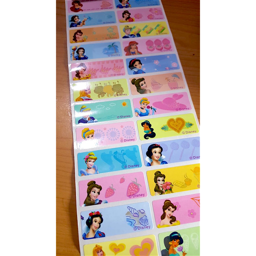 

Label Nama Anti Air Sticker Waterproof Premium Princess Disney