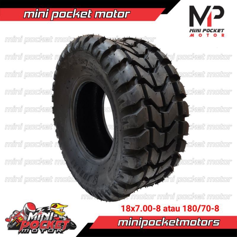 Ban Mini Jeep-Willys Ring 8 Ban ATV Ring 8 ukuran 18x7.00-8 Tubeless