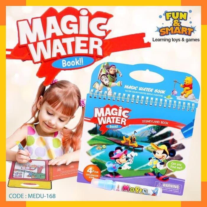 

MAGIC WATER BOOK - BUKU GAMBAR dengan AIR Mainan Edukasi Kado Anak TK