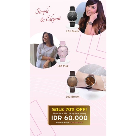 JT 8123 Jims Honey Jam Tangan Wanita Jims Honey Murah Lucu 100% Original Free Box