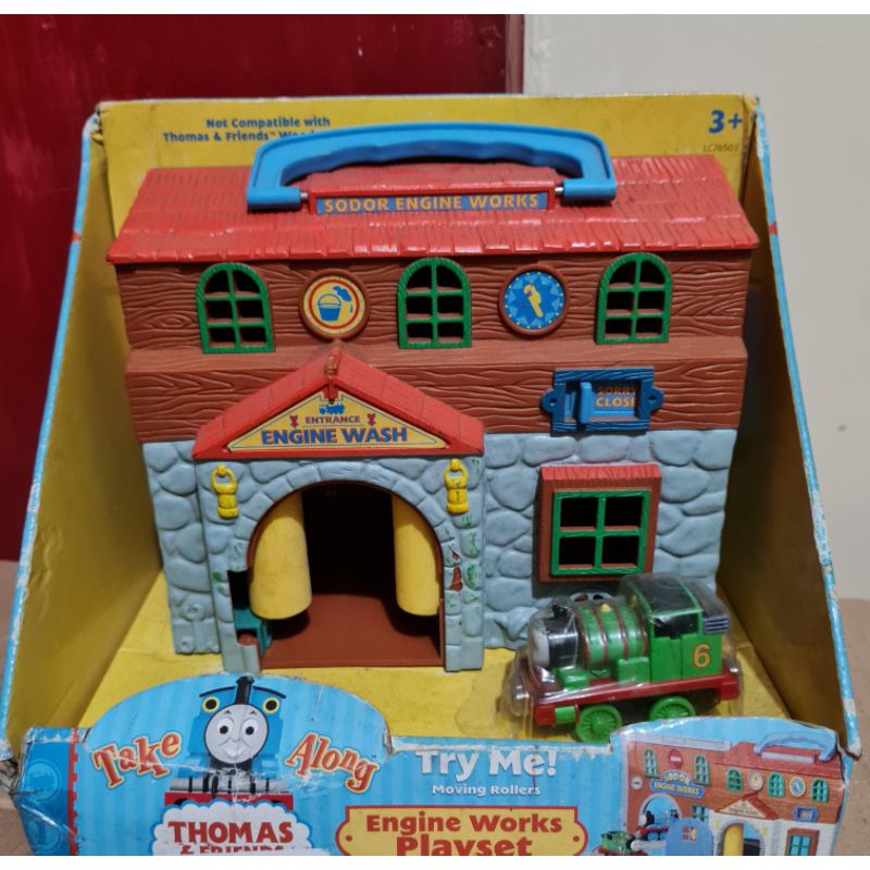 thomas and friends take along engine works playset
