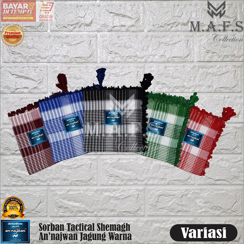 SORBAN SHEMAGH SORBAN ANNAJWAN MOTIF WARNA