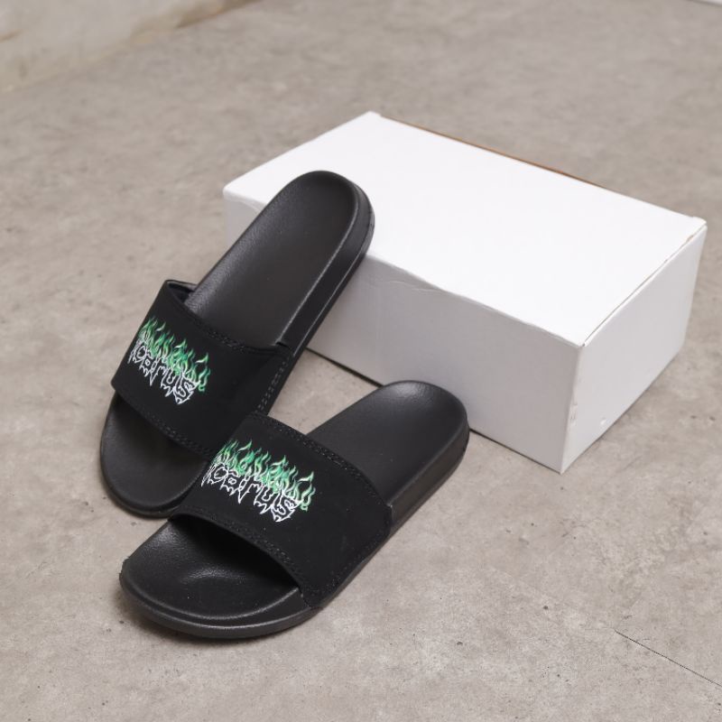 (COD) sandal slop Green icarus pria wanita icarus footwear