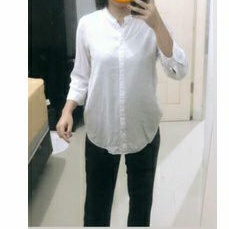 Preloved kemeja uniqlo hnm h&m blouse putih white