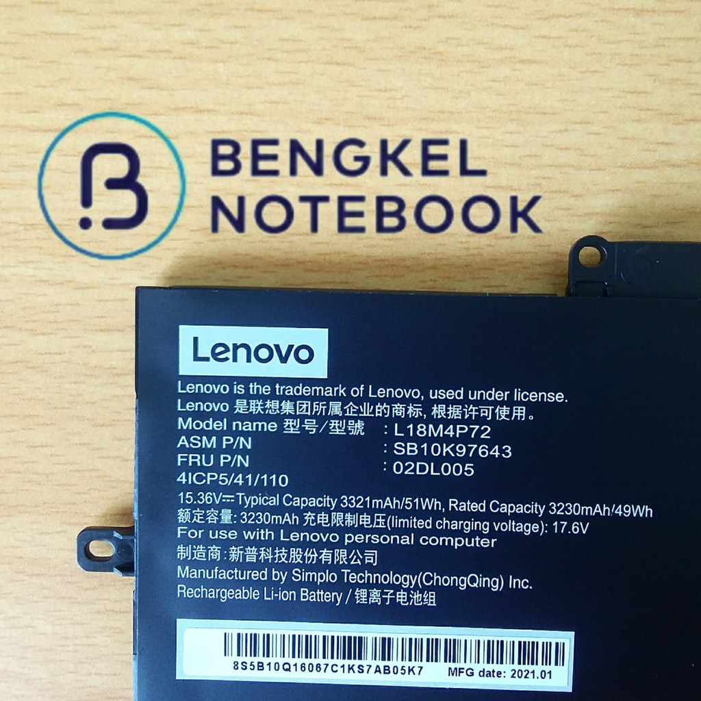 Baterai Lenovo Thinkpad  X1 Carbon L18L4P71 L18M4P72 L18C4P71