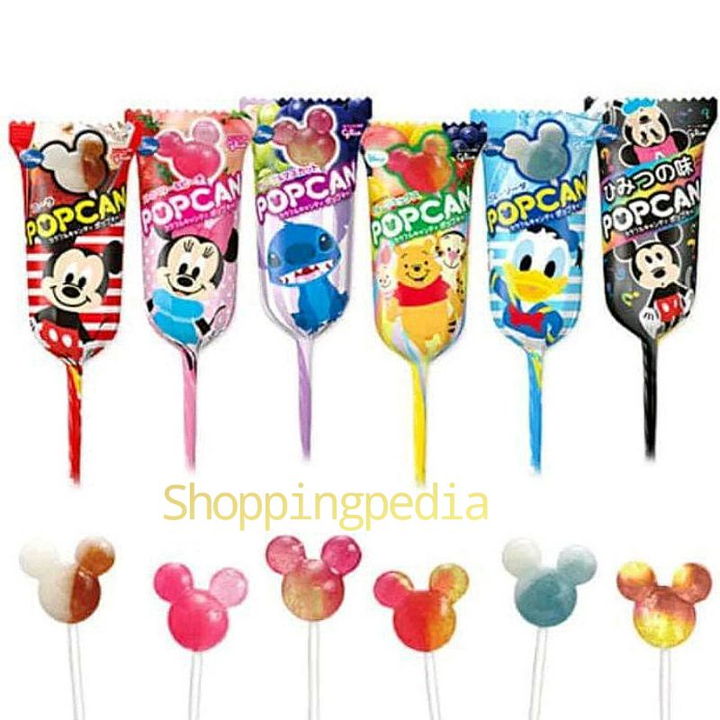 

Lollipop DISNEY Popcan Candy 3 Pcs | Permen Glico Import Karakter Mickey Snack Sweet Cute Lucu Figur