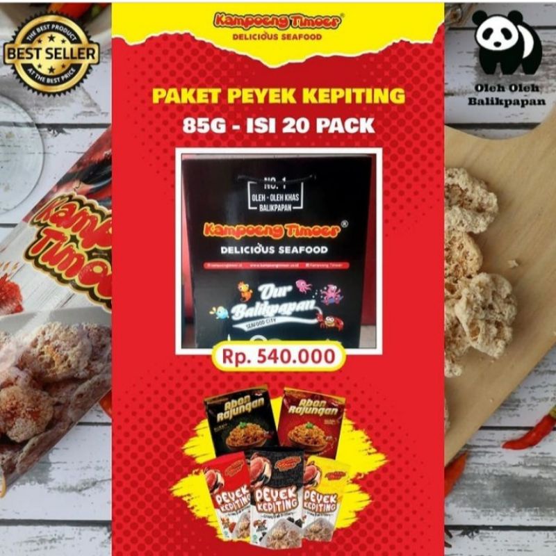 

Peyek Kepiting Kampoeng Timoer 85gr isi 20 Oleh Oleh Balikpapan Kalimantan
