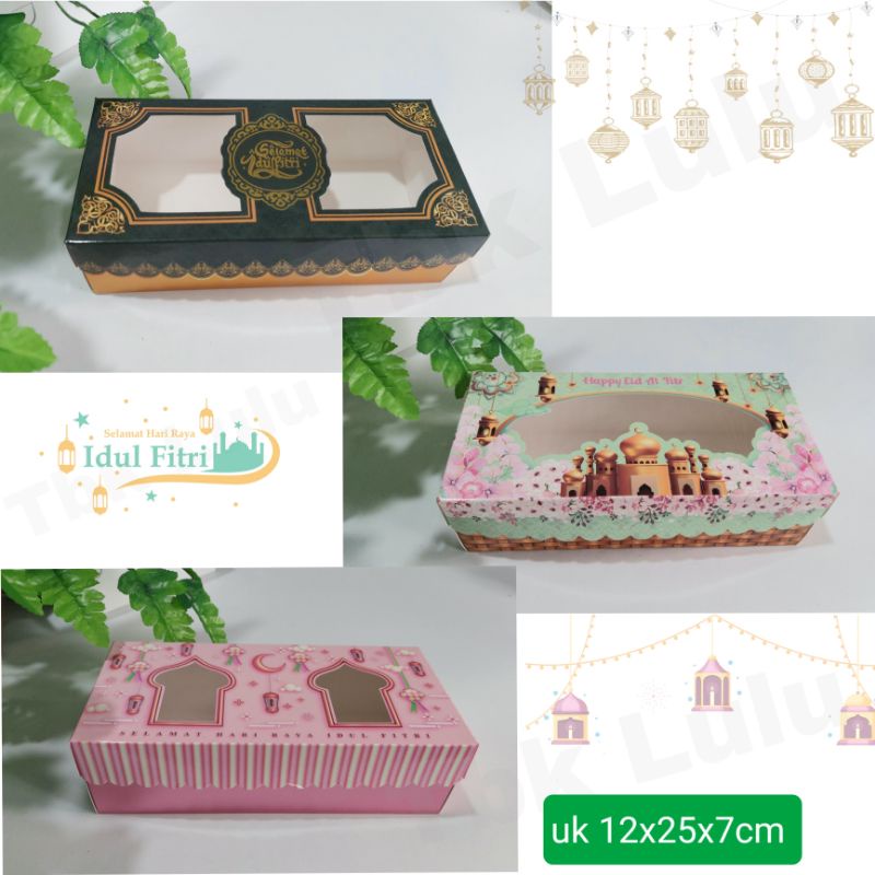 

box dus lebaran dus bolu brownies kue lebaran idul fitri uk 12x25x7cm