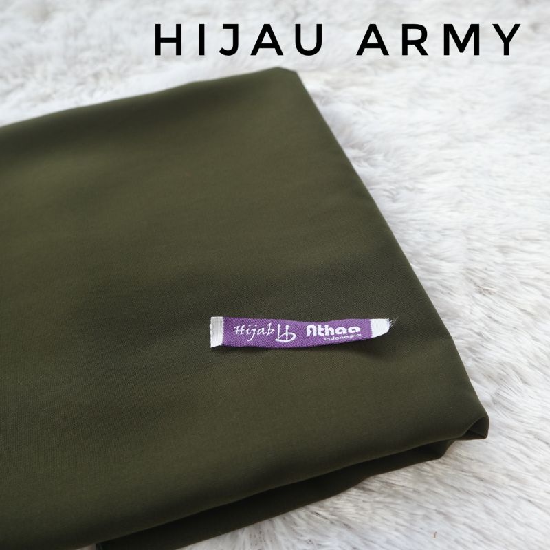 Kain Wolfis/ Woolpeach/ Wolvis Grade A Harga Setengah Meter-Kain Hijau Army