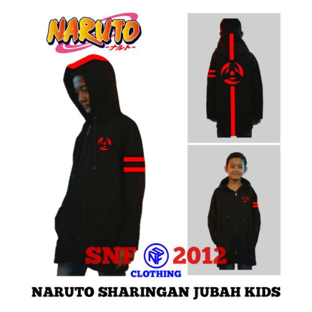 Jubah anime anak sharingan