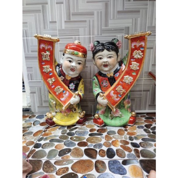 Patung Pernikahan Cina Sepasang Kuno Jadul Antik