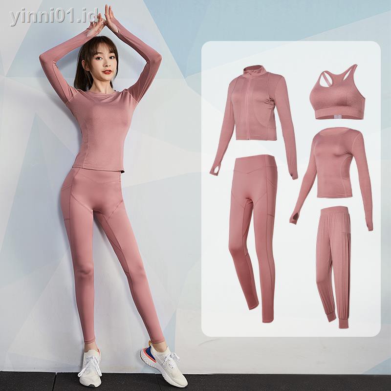  Setelan  Baju  Olahraga  Wanita  Model Lengan Panjang Celana 