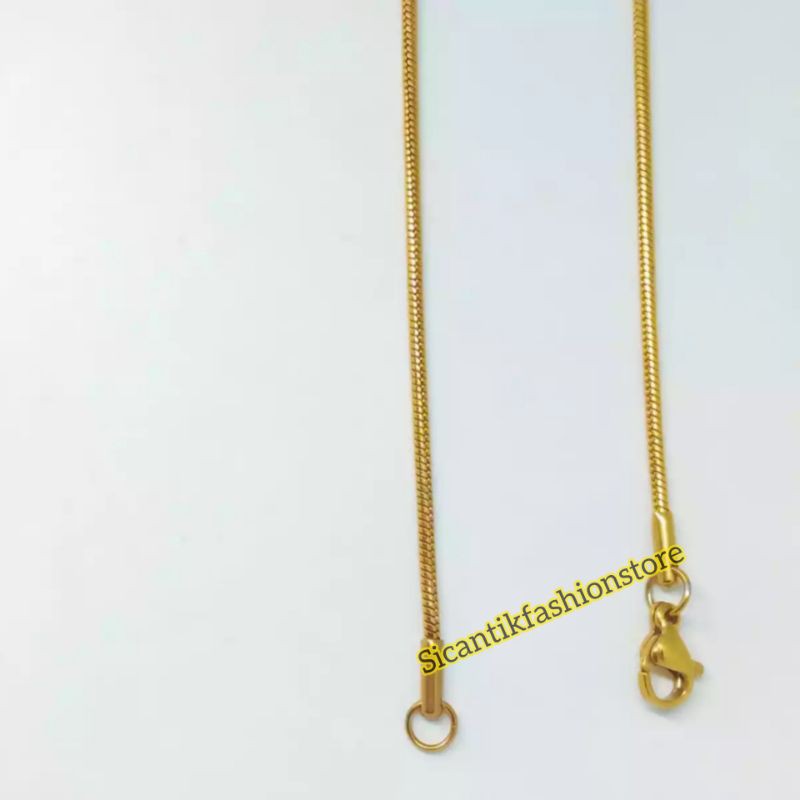 Kalung Titanium liontin gold Permata Fashion wanita terlaris anti Karat liontin gold kalung wanita