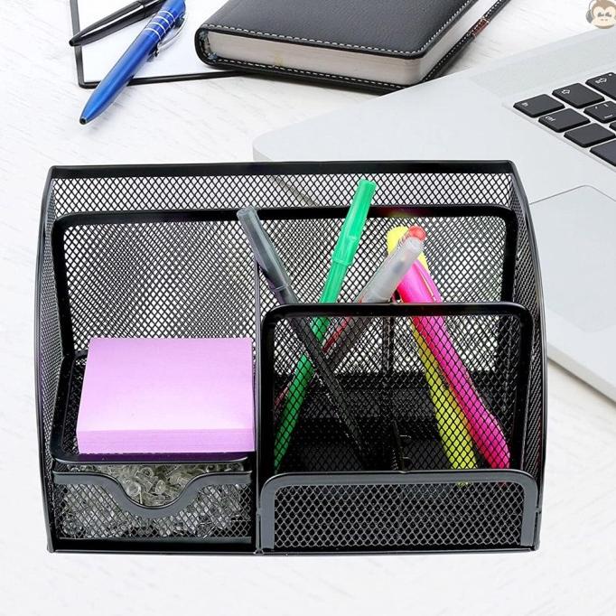 

Wedihjk Of Office Table 6Grid Mesh Storage Box Notes Pencil Twenbluesstore