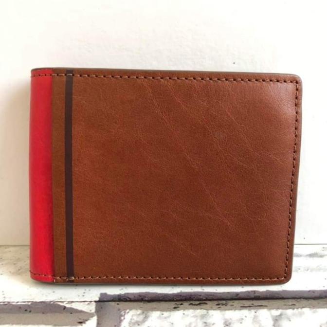 Dompet Pria Fossil Jerome Bifold Cognac Original Star Seller Termurah