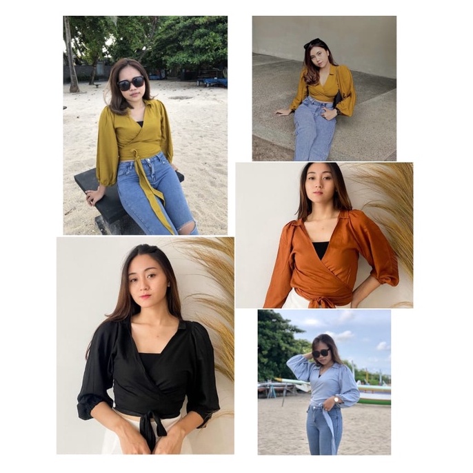 WRAP TOP TERMURAH / TOP WRAP BALI  BLOUSE WRAP