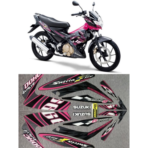 STIKER STRIPING SATRIA FU 150  2012 PINK