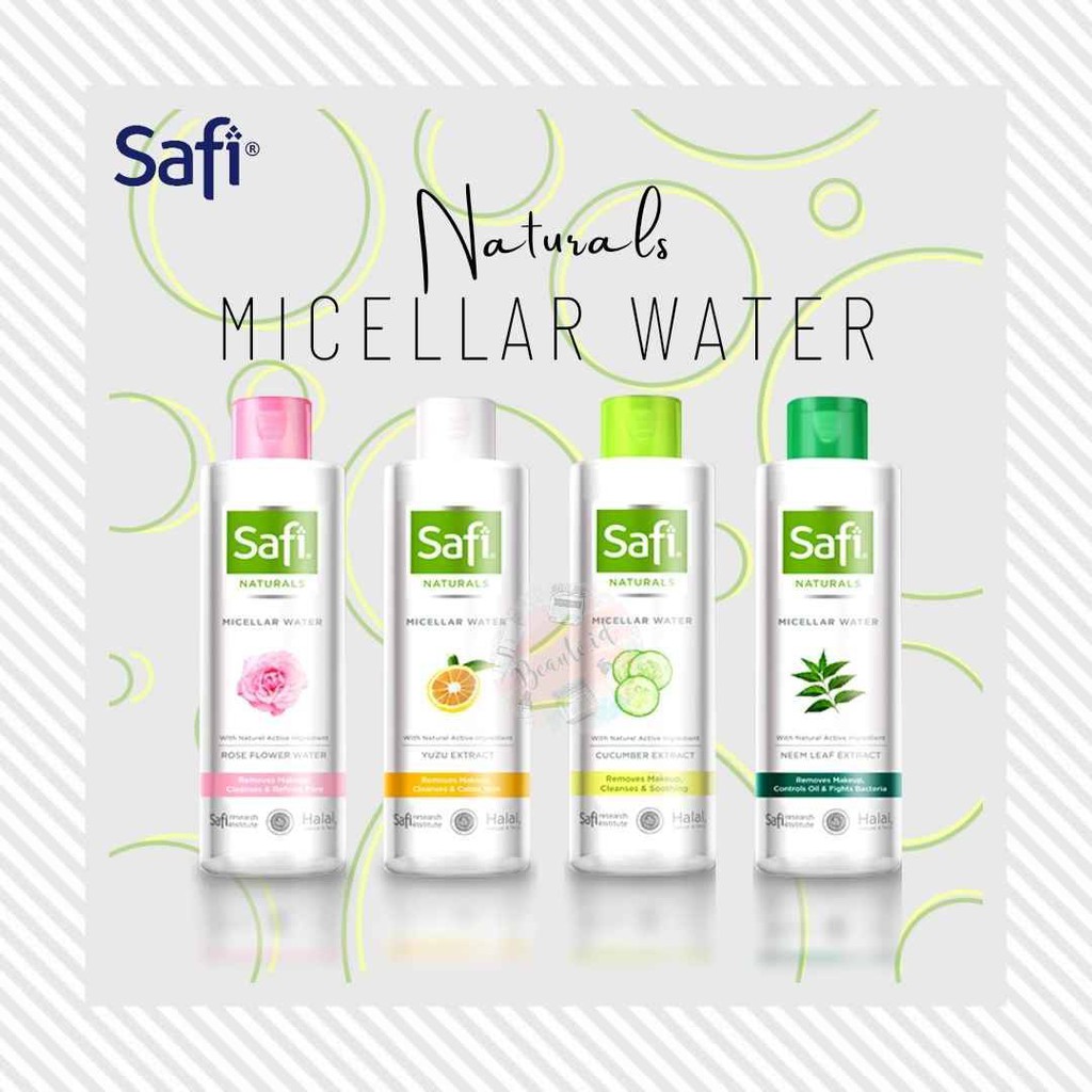 Safi Naturals Micellar Water Neem Rose Yuzu Cucumber