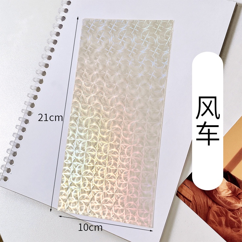 5pcs / set Stiker Pvc Laser Reflektif Anti Air Untuk Dekorasi Scrapbook / Jurnal / Planner