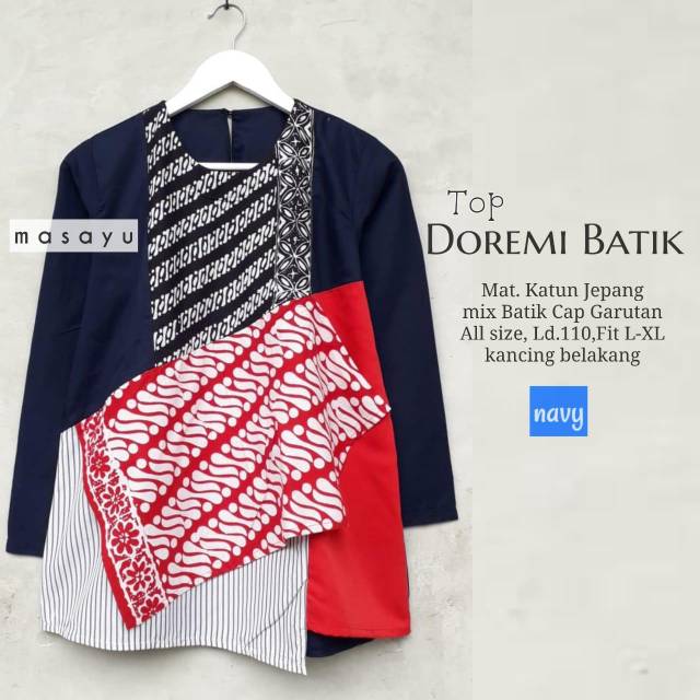 DOREMI BATIK / BAJU ATASAN BATIK / BLOUSE BATIK KATUN JEPANG
