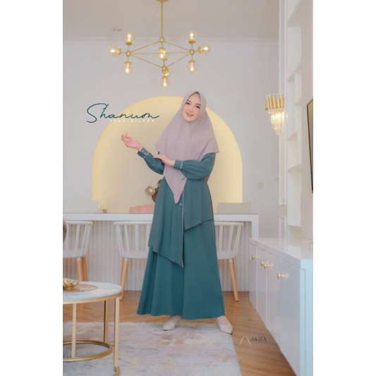 Gamis Simple dan Elegan Shanum Dress by Akifa