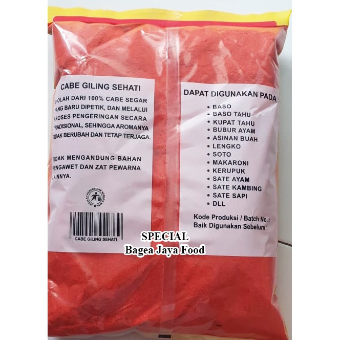 

Grosir Aida Cabe Bubuk Halus Extra Pedas Sehati Kemasan 1 Kg