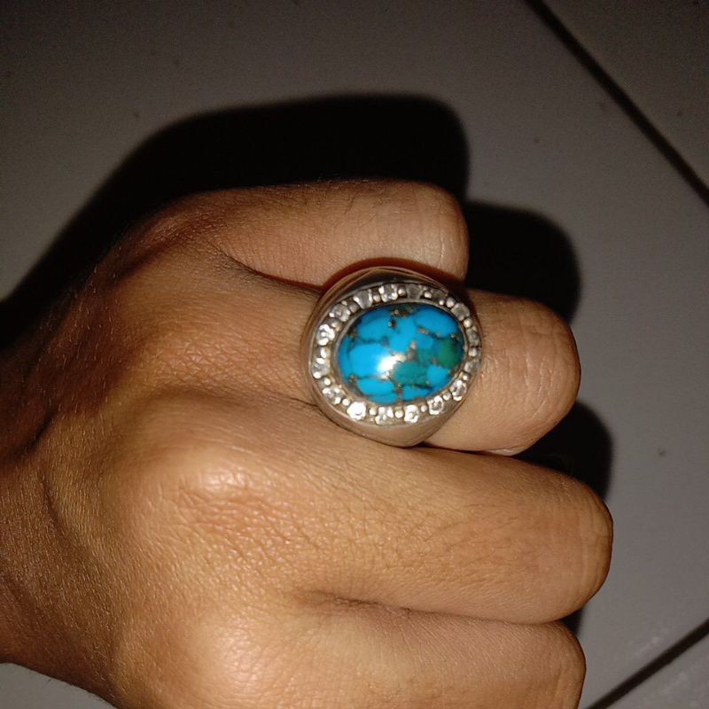 batu akik pirus biru