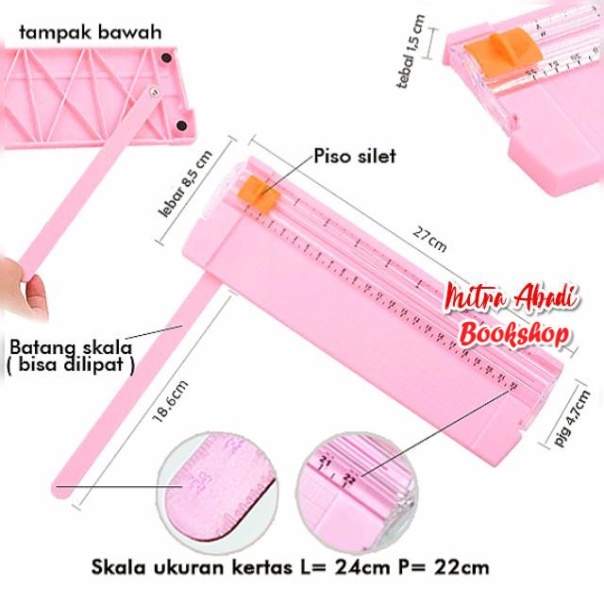 Alat Pemotong - Potong Kertas A4 / A4 Paper Trimmer Cutter Portable