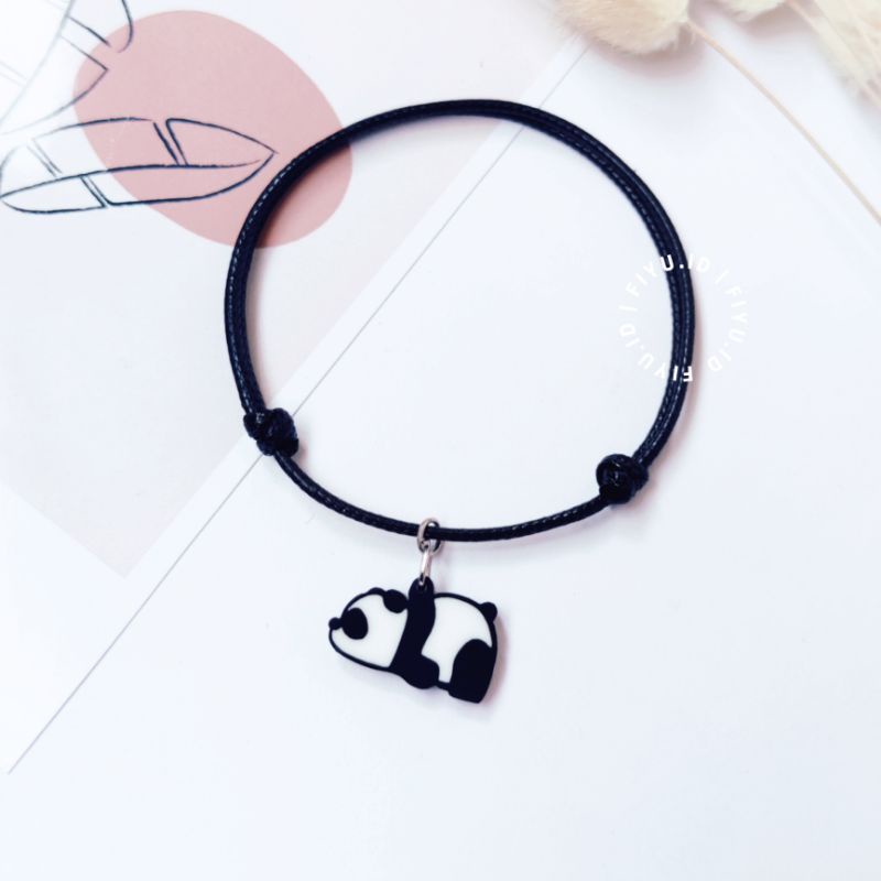 GELANG TALI KARAKTER PANDA / HARGA 1 GELANG