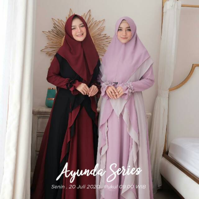 Ayunda set syari by sajeedaid original