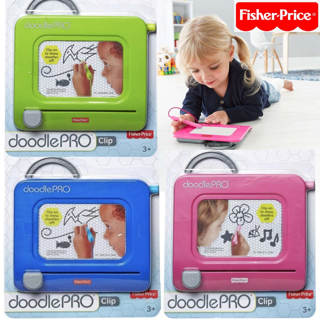 Papan Tulis FISHER PRICE Doodle Pro Clip Papan Tulis Magnet Kecil Travel