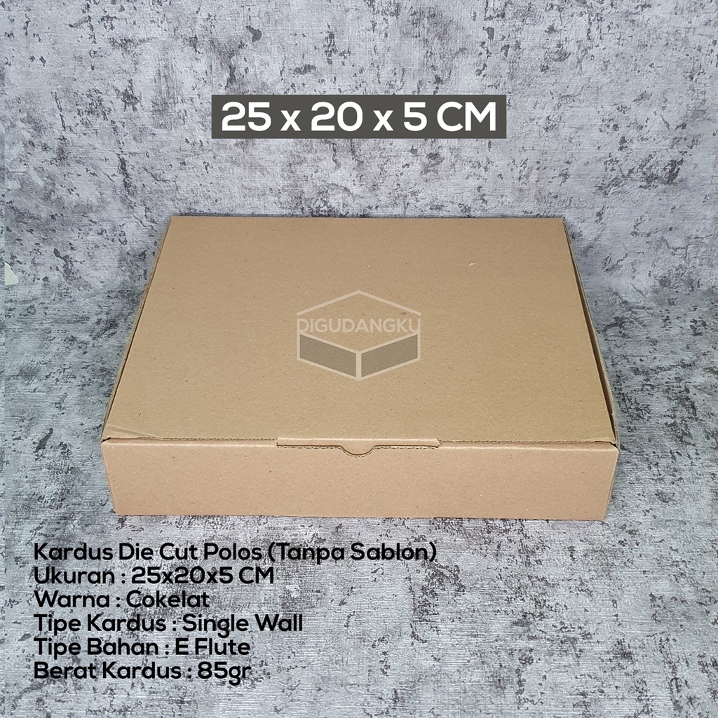 

PAKET Kardus Die Cut Box 25x20x5 cm (Isi 10) | Kotak Kado / Kotak Hampers Box Packaging Model Pizza Box Digudangku