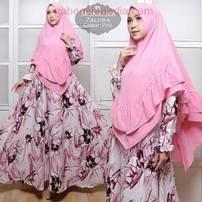 [Syari monalisa Zalora Pink TL] gamis wanita monalisa pink