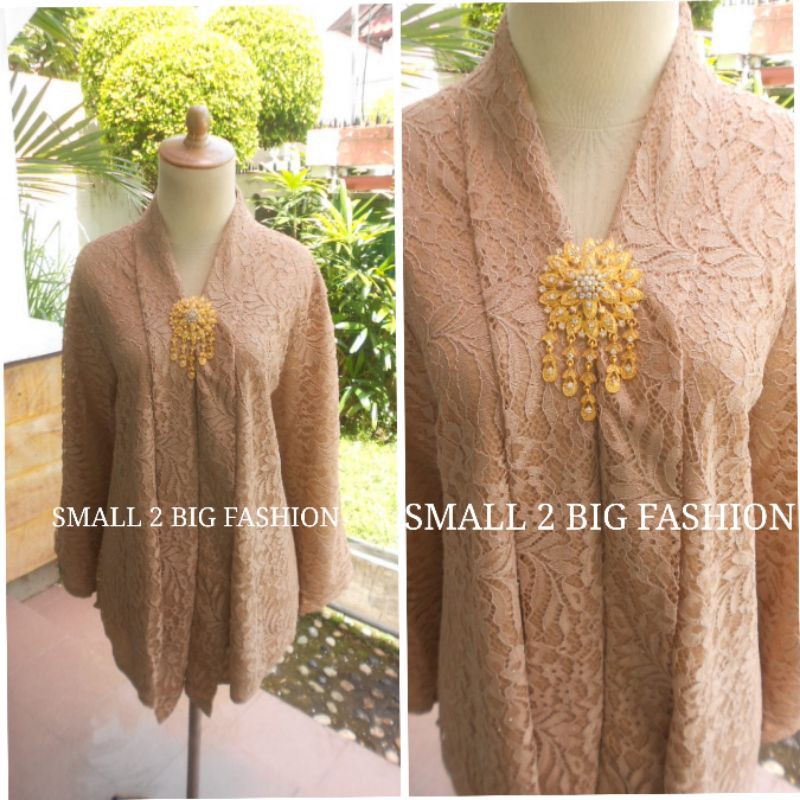 kebaya brokat panjang jumbo big size 3L 4L 5L 6L moca abu silver navy merah marun ungu kuning pink