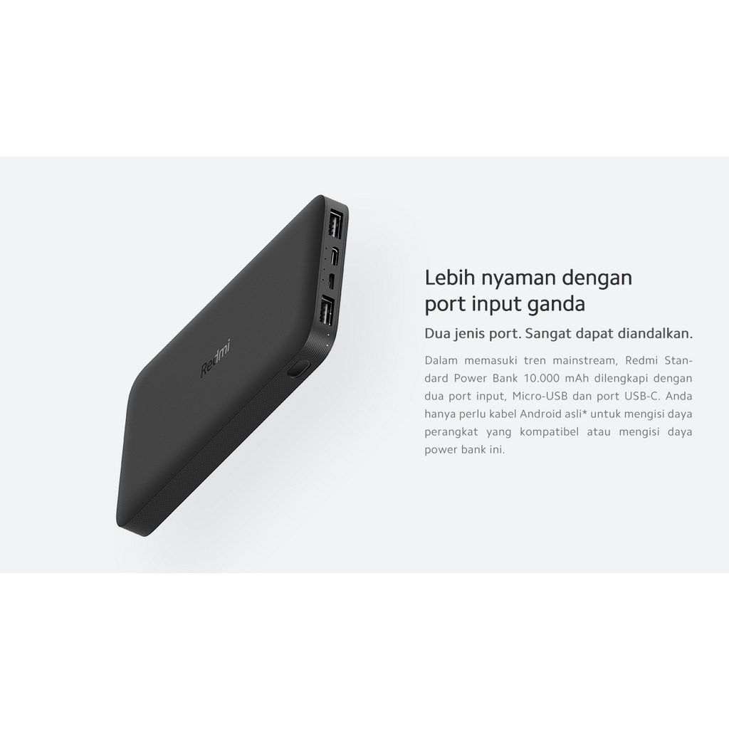 Xiaomi Power Bank | Redmi 10000 mAh Powerbank - Original Garansi Resmi 1 tahun