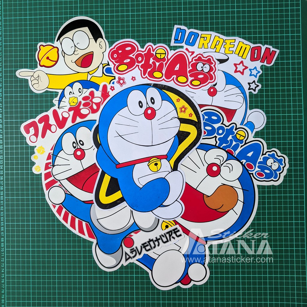 Stiker Printing Sablon Jumbo Vinyl Doraemon Nobita Kartun Anime Motor Mobil Dinding Kaca Lemari Shopee Indonesia