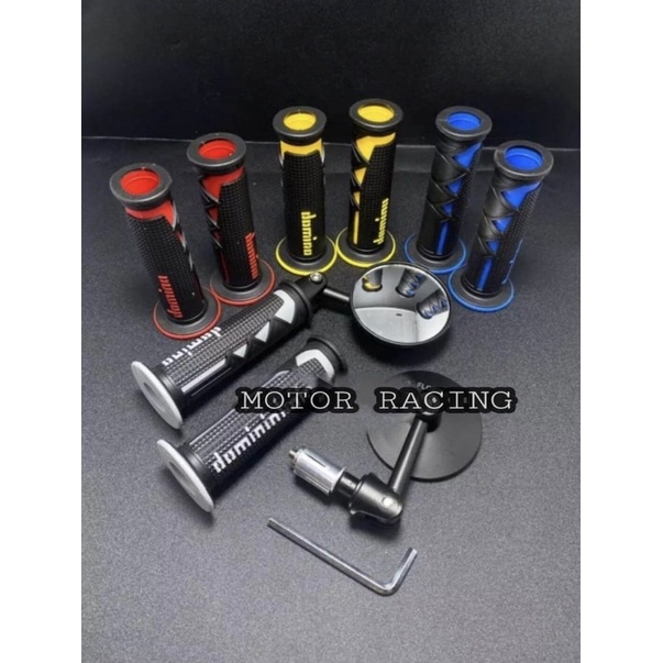 PAKET VARIASI SPION JALU CEMBUNG+HANDGRIP DOMINO SHARK UNIVERSAL BEAT VARIO MIO BISA BUAT SEMUA MOTOR