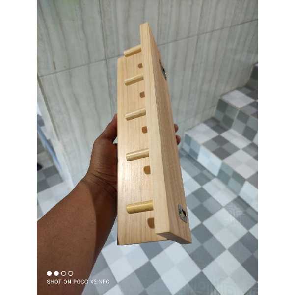 Tempat Kunci dowel kayu / Gantungan Kunci / Rak Kayu Serbaguna / Rak Kunci