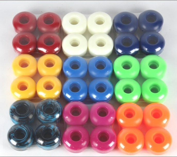 52*32mm 99A Roda skateboard Roda Empat Roda skateboard Roda PU Roda Jalan Jalan Menyikat double rocker action wheel